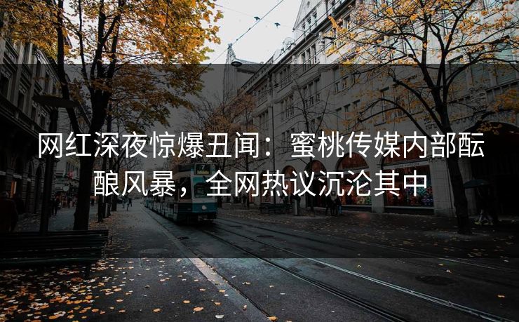 网红深夜惊爆丑闻:蜜桃传媒内部酝酿风暴,全网热议沉沦其中 网红深夜惊爆丑闻:蜜桃传媒内部酝酿风暴,全网热议沉沦其中