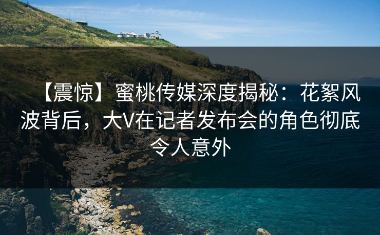【震惊】蜜桃传媒深度揭秘：花絮风波背后，大V在记者发布会的角色彻底令人意外