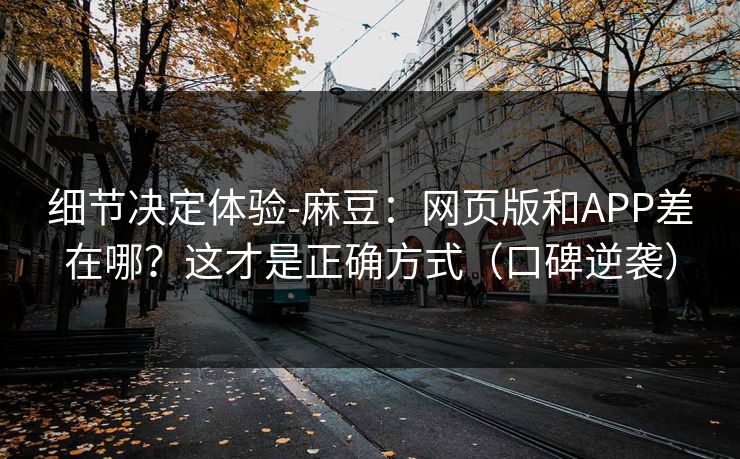 细节决定体验-麻豆：网页版和APP差在哪？这才是正确方式（口碑逆袭）